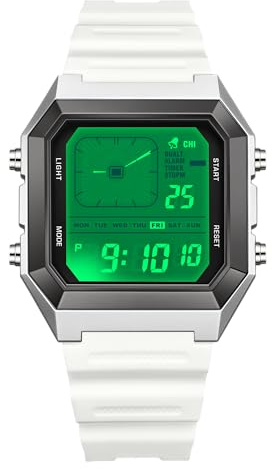 BIEWO Digitale Herren-Armbanduhr, Sport, Militär, wasserdicht, für den Außenbereich, analoge Armbanduhr für Herren, mit LED/Alarm/Datum