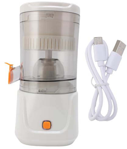 Jenngaoo Electric Citrus Juicer Squeezer, Cordless Portable Rechargeable USB Juicer Machine with One-Click Operation, Low Noise Motor and Pouring Port for Home, Kitchen, Travel, Do
