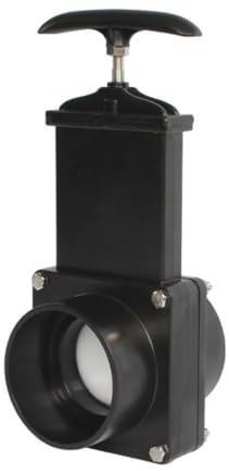 Gettimore Valvola di scarico per camper per serbatoio delle acque reflue del rimorchio, valvola di scarico dell'acqua in plastica da 50 mm con guarnizioni in Santoprene, design a passaggio completo