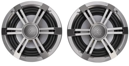 Hyuduo Altoparlante per Barche Marine da 6,5 ​​pollici, Altoparlante Stereo Impermeabile con Luce RGB con Potenza di 150 W per Auto, ATV, Yacht e