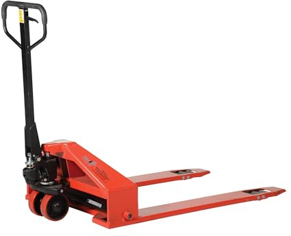 Vestil PM2-3344-SLP Steel Super Low Pallet Truck 63-1/2 In. x 33 In. x 44 In. 2200 Lb. Capacity Red