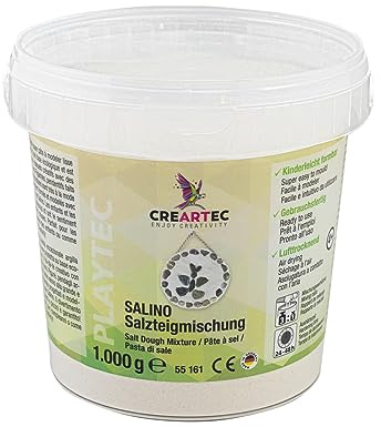CREARTEC Salino Salzteigmischung - perfekte Knetmasse zum Formen und Modellieren - kein Spielzeug -1000g - Made in Germany