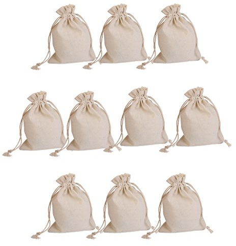 Healthy Clubs Lot de 10 sacs en jute avec cordon de serrage pour cadeaux de mariage