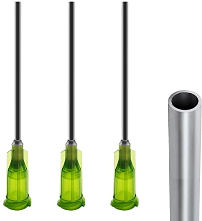Belissia 3 x 37mm extra Dicke und Lange Spritzen Kanülen mit stumpfer Nadel für Hobby und Heimwerk. Stumpfe Nadeln ohne Verletzungsrisiko mit Luer Adapter, passend für alle gängigen Spritzen. | Einweg, Feindosierung, Flüssigkeiten, Kleber, Öl, Basteln, Modellbau, Handwerk, Hobby, Präzisionsanwendung