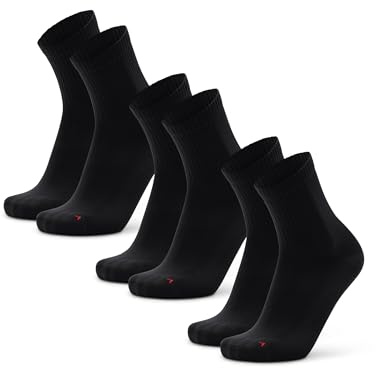 DANISH ENDURANCE Löparstrumpor med precis passform, Lätta & Luftiga Sportstrumpor för Gym & Träning, för Män & Kvinnor, Unisex, 3-pack, Svart, 39-42