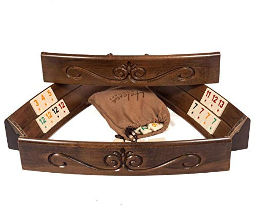 Helena wood art Elliptic Rummy - Oval Holz Rummikub Spiel Set