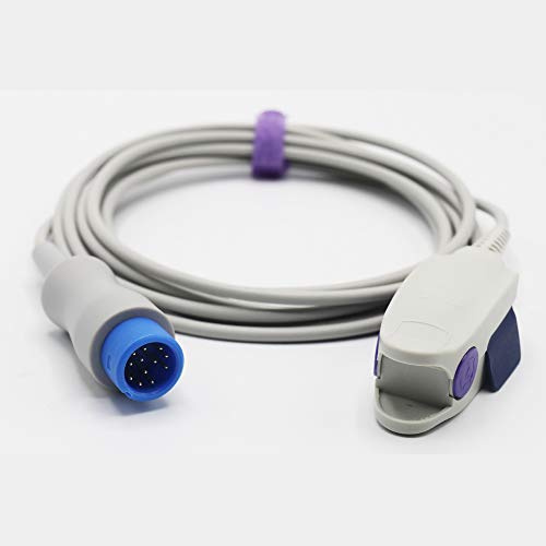 Sino-K Mindray PM6000 Spo2-Sensor mit Masim Tech Fingerclip, 3 m, 12-poliger Stecker, CE-/FDA-zugelassen