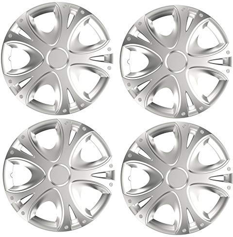 UKB4C 4x Wheel Trims Hub Caps 15 Covers fits Vauxhall ASTRA CORSA AGILA MERIVA in Silver