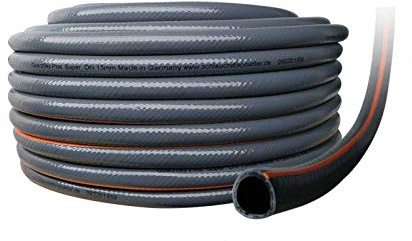 Quarzflex® Profi Wasserschlauch Grau 3-lagig Made in Germany Top Qualität (1/2 Zoll (13mm) 25 Meter