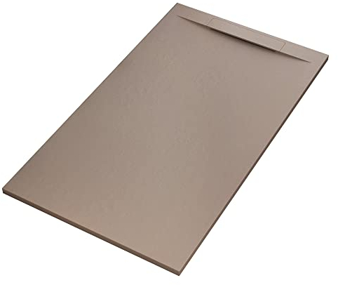 OLIMPO DOCCE - Piatto doccia in marmoresina Tortora effetto pietra cemento VINCENT - 70x120