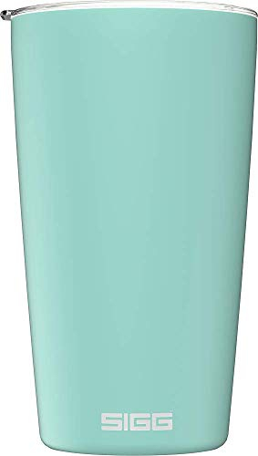 SIGG Neso Cup Glacier Thermobecher (0.4 L), schadstofffreier und isolierter Kaffeebecher, Coffee to go Becher aus 18/8 Edelstahl, mit Keramik Pure Ceram Beschichtung