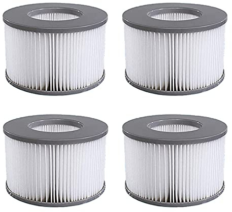 Mscomft Whirlpoal zubehör für MSPA Whirlpoal Ersatz Filter Filterkartusche Doppelpack für aufblasbare Pools,Filter Cartridge für Filter für Whirlpoal (Wasserfilter Modell ab 2020) (4pcs)