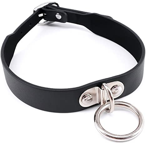 Kom Waire Herren und Damen PU leder Choker Kragen Halsband, Gotik Punk Choker halsbänder Halskette