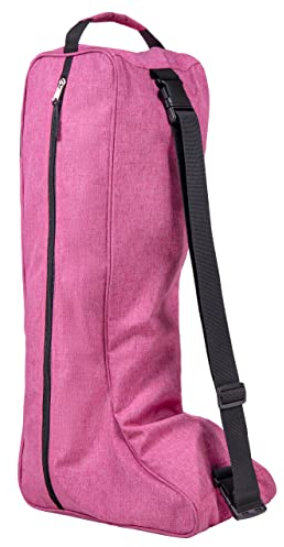 QHP Stiefeltasche mit Handgriff, abnehmbarem und verstellbarem Schultergurt (rosa)