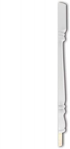 Jackson Woodturners White Primed Plain Turned Newel Post Half 90mm