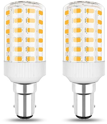 BROLSKUN Lampadina a LED B15D, 7 W, alternativa B15, 70 W, 100 W, luce bianca calda, 1000 lm, doppio contatto, 100 V-265 V, non dimmerabile, illuminazione domestica, risparmio energetico (confezione