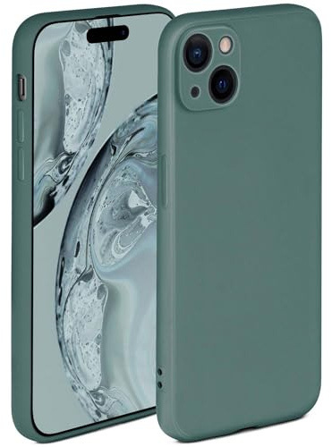 ONEFLOW Soft Case für iPhone 15 Hülle aus Silikon mit Kameraschutz, Silikonhülle mit erhöhtem Schutz fürs Display, Backcover Schutzhülle, weiche Handyhülle, Petrol