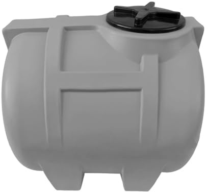 Varile Serbatoio per acqua potabile da 150 l, colore grigio, senza BPA, filettatura in ottone integrata da 3/4, prodotto in EU, adatto per alimenti, orizzontale
