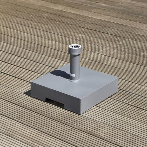 möbelando Betonschirmständer >37 kg Kunststoff/Beton< in anthrazit - 40x35x40 (BxHxT)