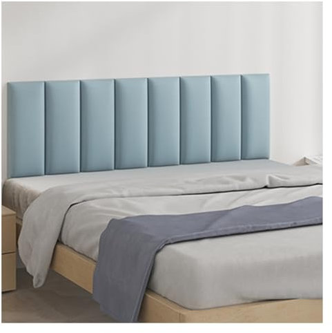 Selbstklebendes Wandkissen, Dicke 3,5 Cm, Tatami-Wandaufkleber, Größe Eines Stücks: 50 X 20 Cm, Wandaufkleber, Weiche Tasche, 1 Stück/9 Stück/10 Stück, For Schlafzimmer, Spielzimmer, Kinderzimmer(Blue