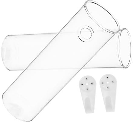 Toddmomy 2stücke Klarglas Wand Hängen Vase Blume Vase Flasche Für Pflanze Halter Wandmontiert Glasvasen Für Hydrokultur Blumensträuße