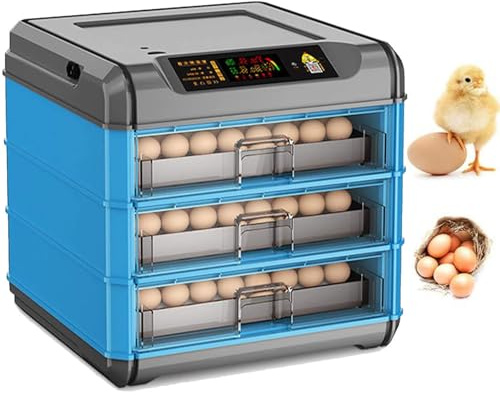 DDZJTPP Brutautomat Vollautomatisch,Inkubator für 64-256 Eier mit Automatischem Wenden der Eier Automatischer Befeuchtung,Brutkasten mit Feuchtigkeitsanzeige für Hühnereier Wachteleier,192Eggs