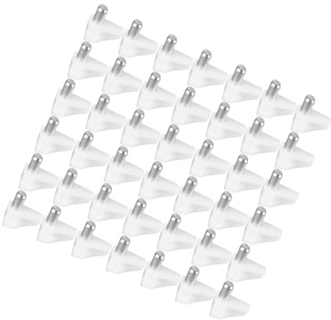 HOMSFOU 100stücke Teiliges Regalstifte Weiß Große Regalhalter Für Schränke Einlegeboden Halterung Stabiler Möbel-einlegebodenstütz Für Küchen Bücherregale Langlebige Fachbodenträger