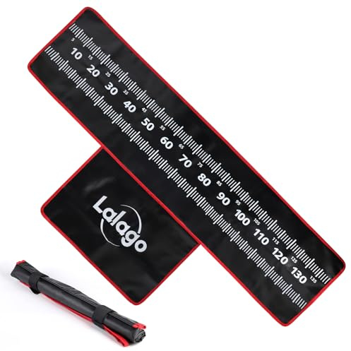 lalago Abhakmatte Angeln 140 x 35cm, Fischmatte mit Maßband, Maßband Angeln | Raubfisch Abhakmatte mit Maßband, Fisch Maßband XL Ruler mit Anschlag, Fischschonende Angelmatte, Abhakmatten