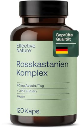 Effective Nature Rosskastanien Komplex - 800 mg hochdosiert, vegan