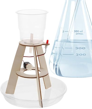 STEM Hydroelectric Power Generator Kit 17x21cm - Hydropower Set | DIY Water Turbine Wooden Science Experiment Educational Learning Toy Energy Physics Model | Kids School Project