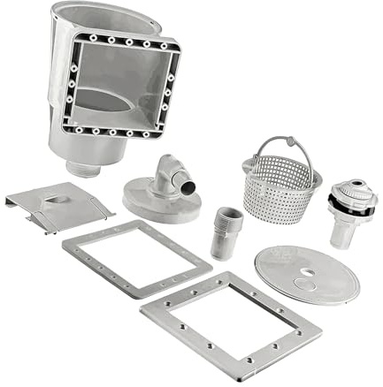 CAZSTYK Skimmer de piscina en el suelo con accesorios, uso comercial, fácil mantenimiento, juego de limpieza de piscina