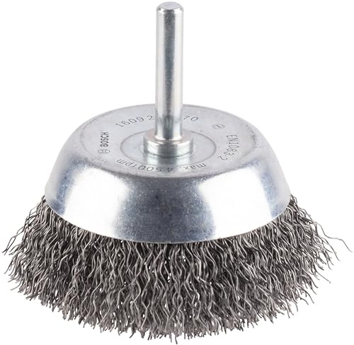 Bosch 1x PRO Metal clean Topfbürste, zylindrischer Schaft, 70 x 0,3 mm | für Stahl, Nichteisenmetalle, Ø 70 mm, Professional Zubehör Bohrmaschine, Schrauber, Schlagbohrer