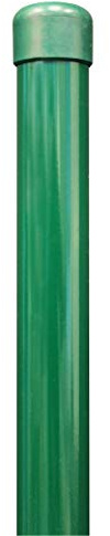 Alberts 617738 Poteau de clôture pour Fix-Clip pro | pour la fixation avec douilles à enfoncer dans le sol | phosphaté zinc, plastifié vert | longueur 1415 mm | Ø des colliers 34 mm