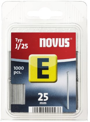 Novus Nägel 25 mm, 1000 Stück vom Typ J/25, optimales Heftmittel zur Befestigung von Zierleisten und Eckleisten