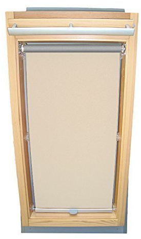 Hochwertiges Abdunkelungsrollo Rollo Thermo creme für Velux DKL/RHL-EP GGL,GPL,GHL,GTL,GXL,GDL 408 ALU // Verdunkelungsrollo/Verdunkelungs-Rollo/Fensterrollo
