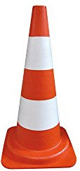 Cône de chantier PEBD 50cm Orange fluo - 3225341