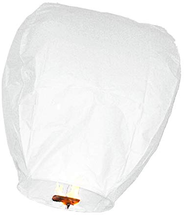 20pc White Sky Fire Chinese Lanterns Flying Paper Wish Balloon for Wedding Festival Christmas Party by Sky Lantern