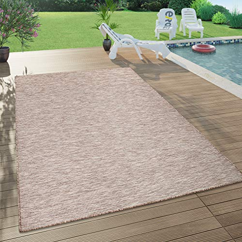 Paco Home Alfombra Exterior Interior Balcón Terraza Cocina Jardín Moderna, tamaño:120x160 cm, Color:Beige 3