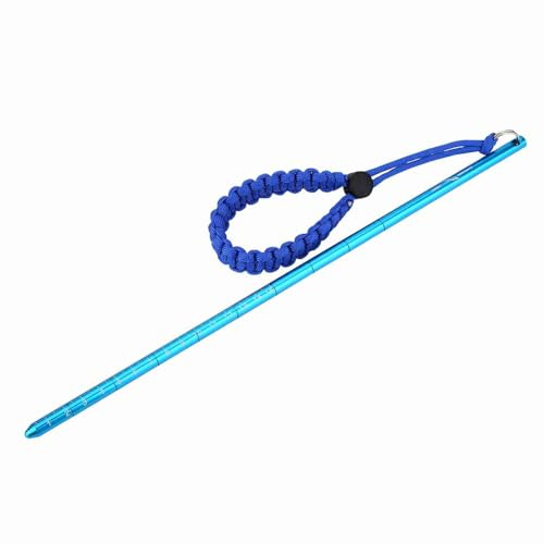 Tauchen Pointer Stick Aluminiumlegierung Scuba Diving Noise Maker Stick mit Verstellbarem Handgelenk Lanyard Zubehör(Königsblau)