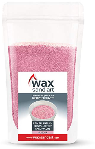 Kerzenwelt Kerzensand 500 Gramm MIT Duft (inkl. 6 Dochte mit 17 cm) … (Flieder)