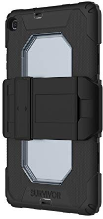 Griffin Survivor All Terrain Schutzhülle für Samsung Galaxy Tab A 10.1 (2019) - schwarz [Militär-Standard I Displayschutzfolie I Extrem widerstandsfähig I Abnehmbarer Ständer] - GSA-026-BLK
