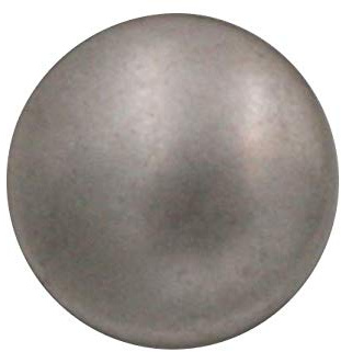 silber matt leicht gewölbte Metall Knöpfe mit Öse (10 Stück) (15mm)