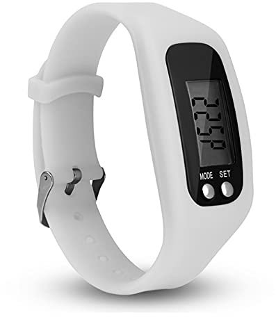 Syfinee Pedometer Watch with LCD Display Simple Pedometer Easy Operation Walking Fitness Tracker Wrist Band Digital Step Counter