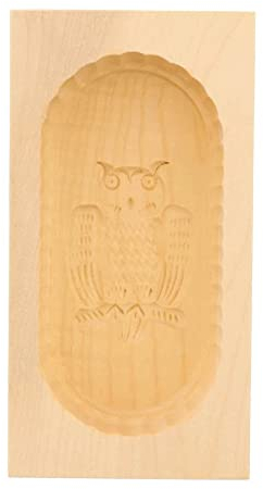 Molde de madera para mantequilla con diseño de búhos, 250 g, para decorar, hecho a mano