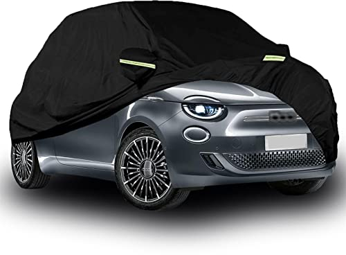 Telo Copriauto Compatibile con Fiat 500 500C 500E Abarth 500 2007-2024, Impermeabile Traspirante Copertura per Auto Telone