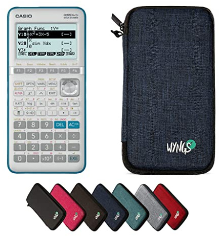 Casio Graph 35+E II inkl. WYNGS Schutztasche Blau - Grafikrechner - Basic Set