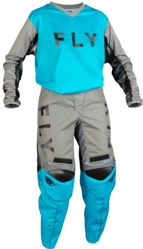 Fly Racing 2023 Women's F-16 Sky Blue/Light Grey Moto Gear Set - Pant and Jersey Combo