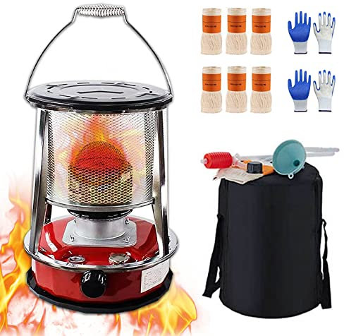 RAFCAR Heizkerosinkocher, tragbarer effizienter Kerosinkocher für den Innenbereich, großer Kerosinheizer mit Absturzsicherung, Heizstrahler
