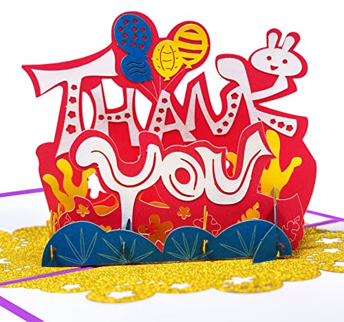 GREETING ART Pop Up Karte Dankeschön - 3D Dankeskarte zum Danke sagen (Verabschiedung von Kollegen, Geschenk für Lehrer, Erzieher, Hebamme & Postbote -Danke für alles, Danke für deine Hilfe