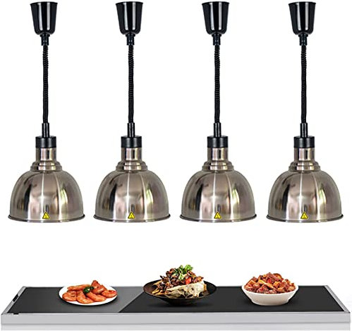 CGLYYDS Lampe Chauffe-Plats,Chauffe-Plats Lampes De Cuisine Ampoules Chauffantes pour Alimentaire Équipement De Restaurant,Longueur Réglable 60-180cm